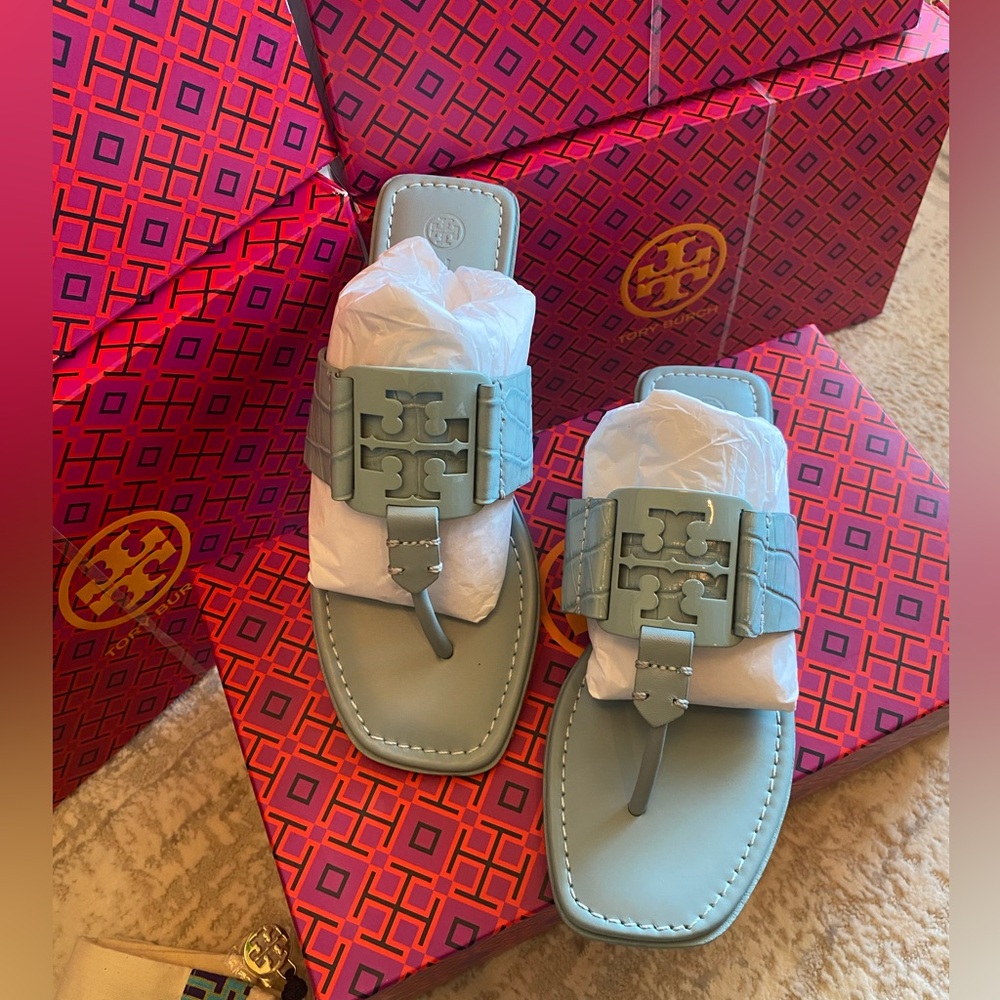 Tory Burch Georgia Soft Croco Sandals